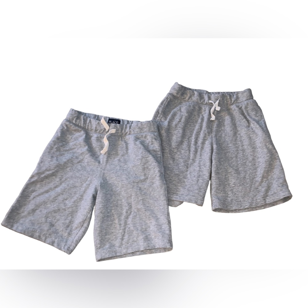 Bundle 2-Pair Boys Grey 100% Cotton SweatShorts